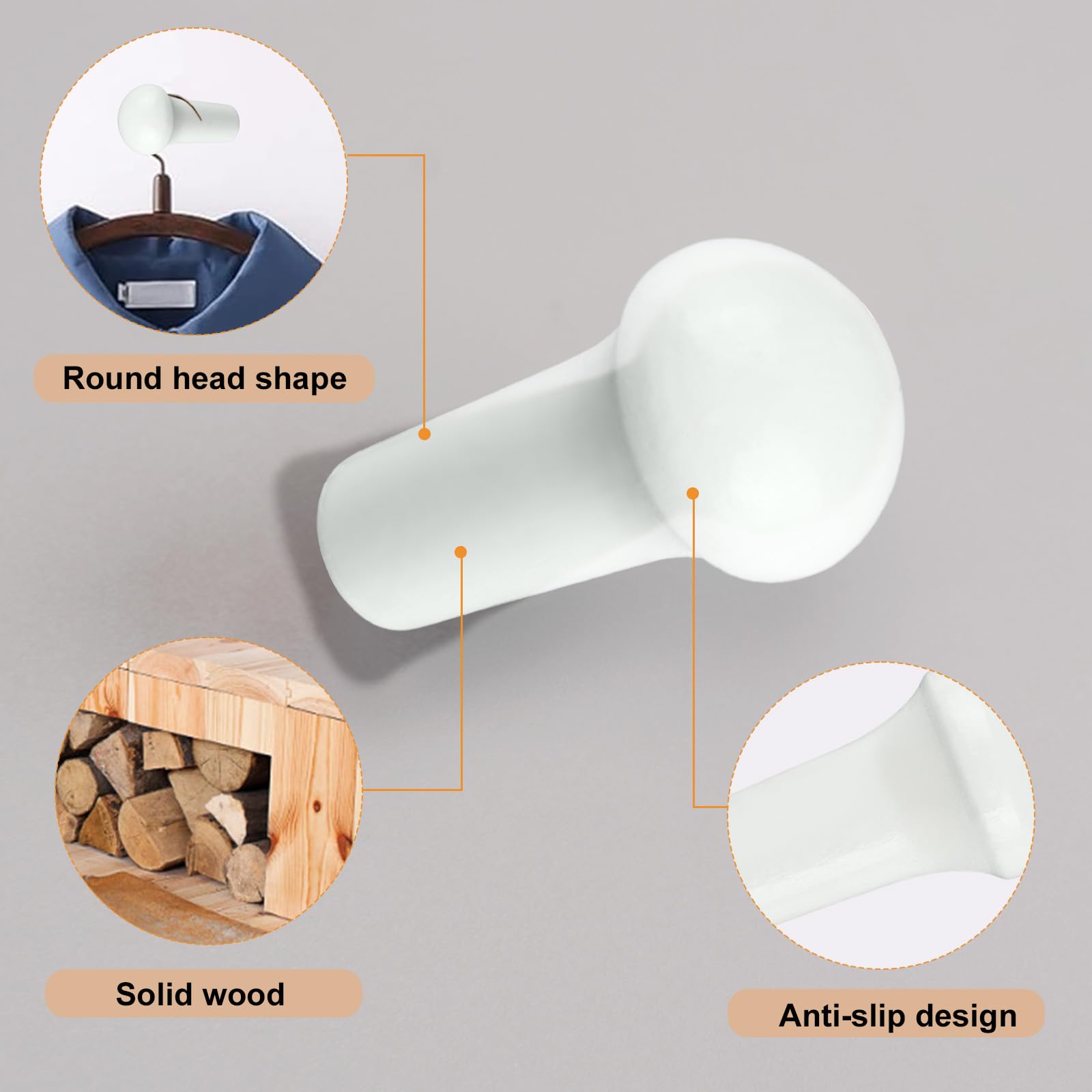 MOROBOR 10pcs Wooden Shaker Pegs - Image 3