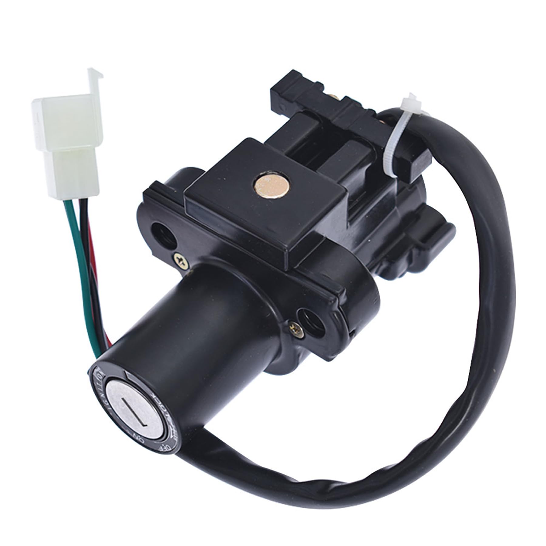 X Autohaux 1 Set Motorcycle Ignition Switch Cylinder Fuel Gas Tank Cap Cover Lock Seat W 2 Keys For Yamaha V-star Xvs650