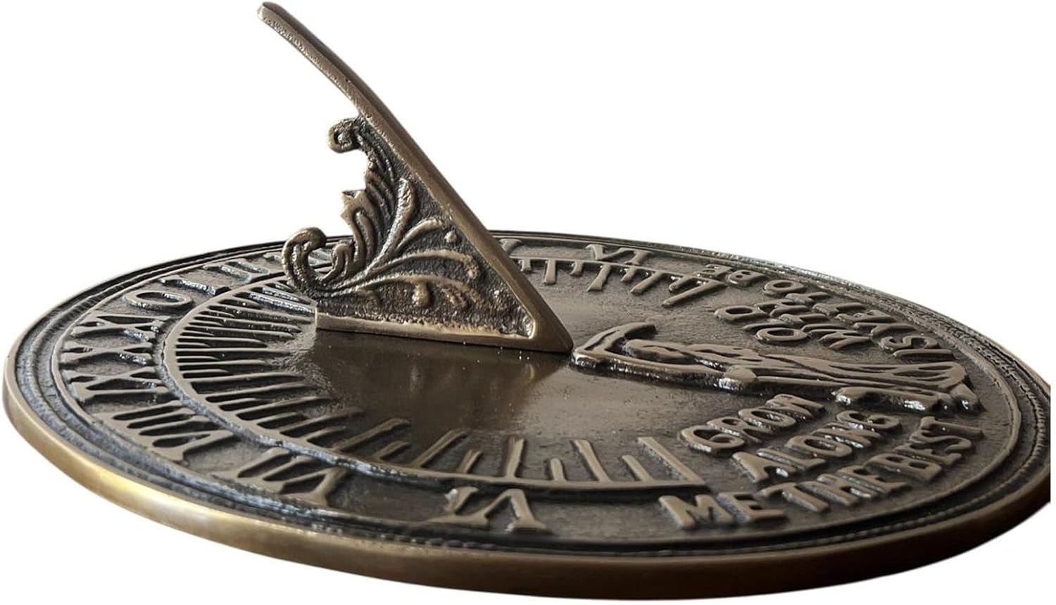 Engraved Garden Sundial, Anniversary Wedding Gift, Victorian Style Decor