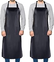 Vista 8 de Homsolver Waterproof Rubber Vinyl Apron for Unisex Adult, Adjustable, Lightweight, Chemical Resistant Extra Long Work Apron