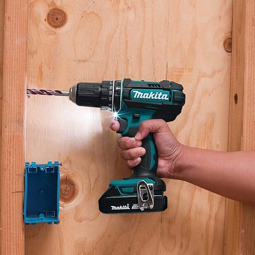 Miniatura 6 de Makita XPH10R Kit de taladro de martillo inalámbrico compacto de iones de litio de 18 V (2 amperios), 12 pulgadas
