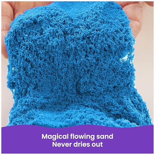 Kinetic Sand, 2.5lbs Blue Play Sand, Amazon Exclusive, Moldable Sensory Toys for Kids, Resealable Bag (Packaging May Vary), for Ages 3 and up, Pack of 3 - Image 2