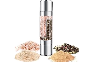 2-in-1 Salt and Pepper Grinder with Adjustable Ceramic Rotor