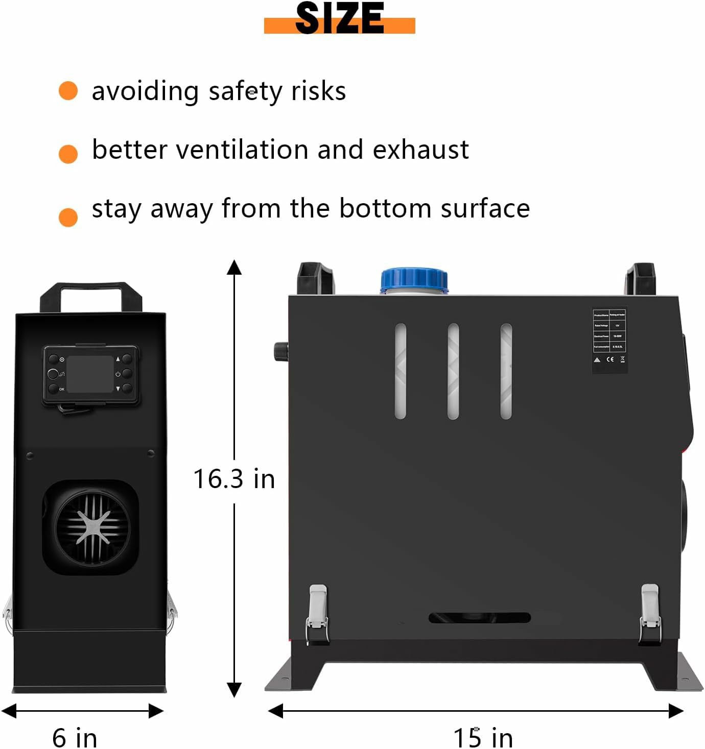Chauffage diesel tout-en-un, 8 kW 12 V, chauffage de stationnement diesel portable, chauffage rapide avec écran LCD et télécommande, pour voiture, camping-car, bateau, tente, caravane, SUV, camion,