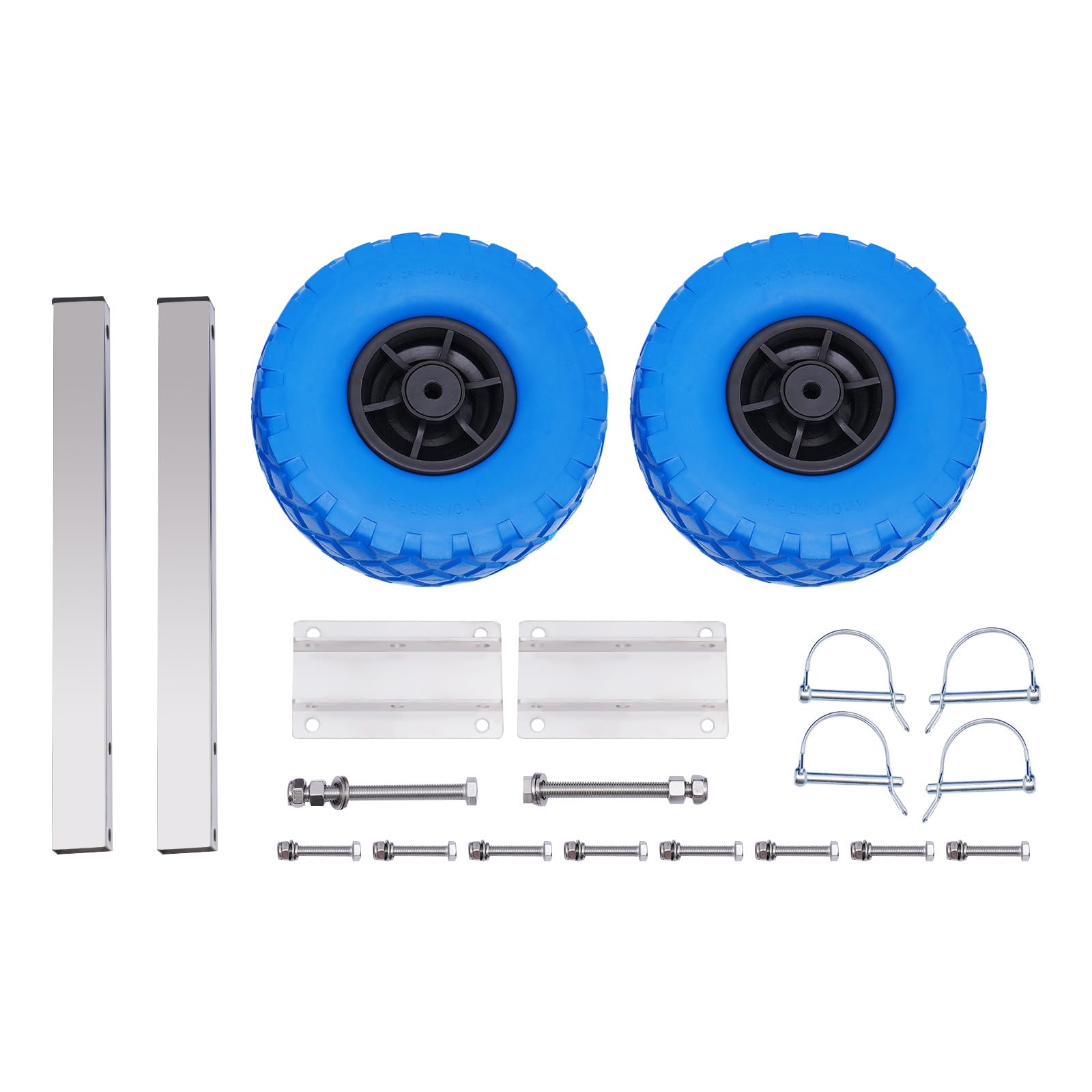 Roue de Halage Bateau, Chariot Mise à l'Eau Pneumatique en Acier Inoxydable, Roue Transom Charge Lourde 150kg avec Pneu Mousse 25cm, Accessoire Universel pour Bateau Gonflable Annexe Plage Sable
