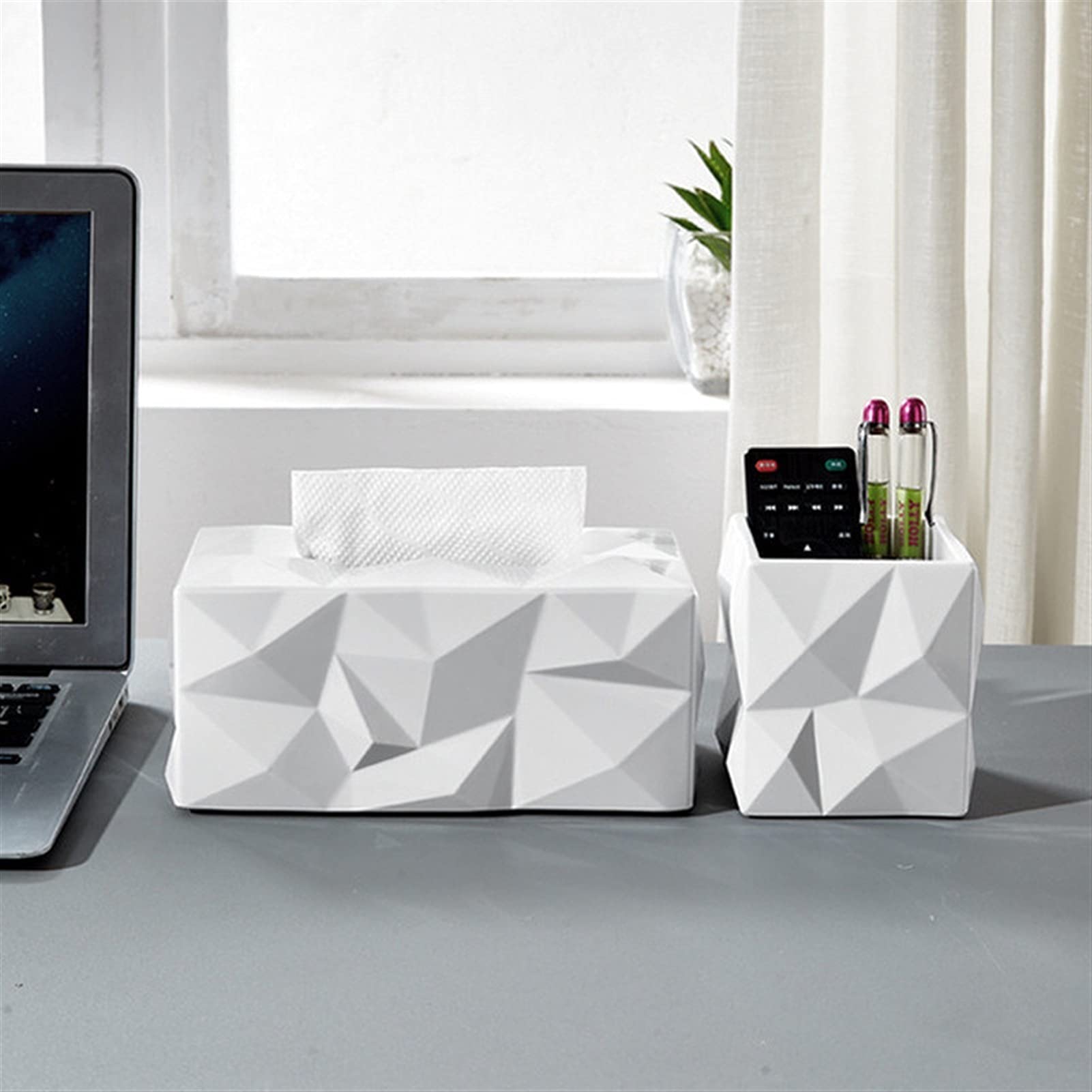 Pojemniki na ołówki Creative Square Pen Holder Uczeń Prezent Papierniczy Makeup Szczotka Sundries Storage Case Office Desktop Ołówek Organizator na biurko (Color : F)