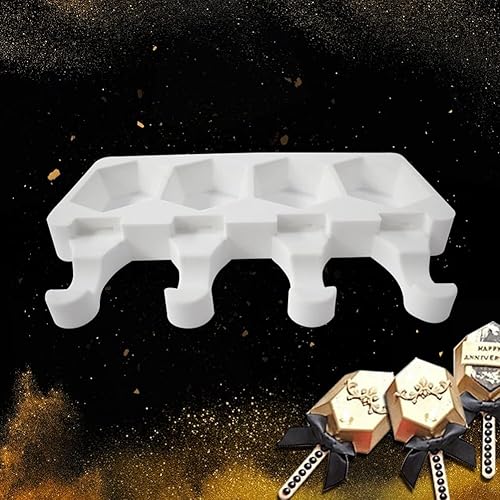 Miniatura 8 de Molde de silicona para paletas de helado, molde de silicona suave y liso para bricolaje, hecho en casa, helado, caramelo, pastel, molde