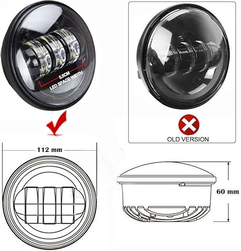 Miniatura 3 de Para carretera king pasando luces LED antiniebla - motocicleta 4.5 pulgadas proyector de luz auxiliar lámpara de conducción para Road King Electra