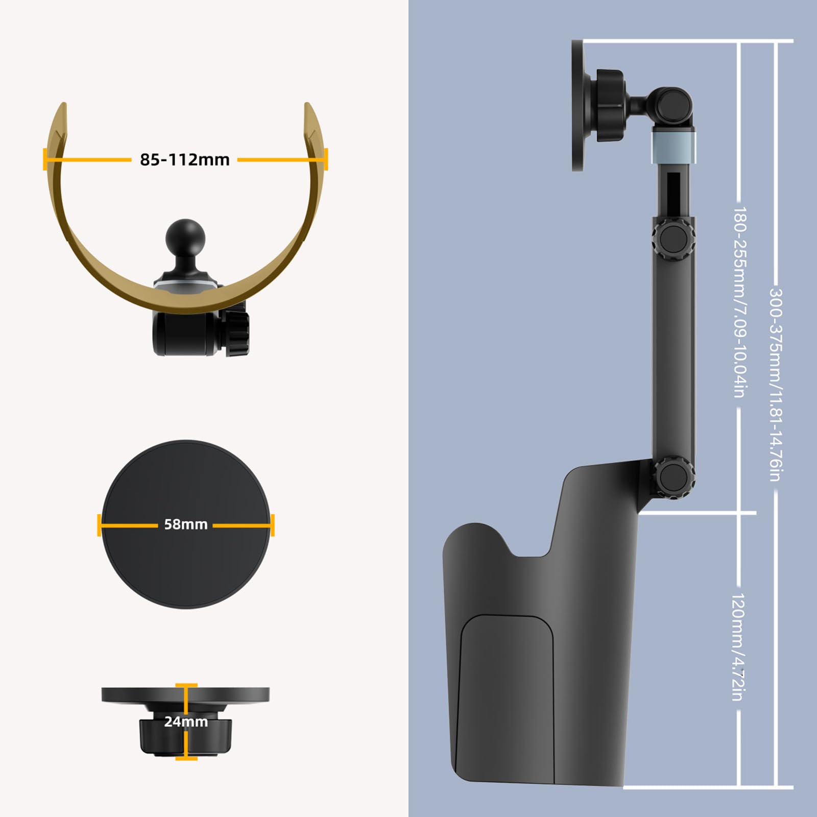 Robusto portabicchieri Porta cellulare magnetico per auto
