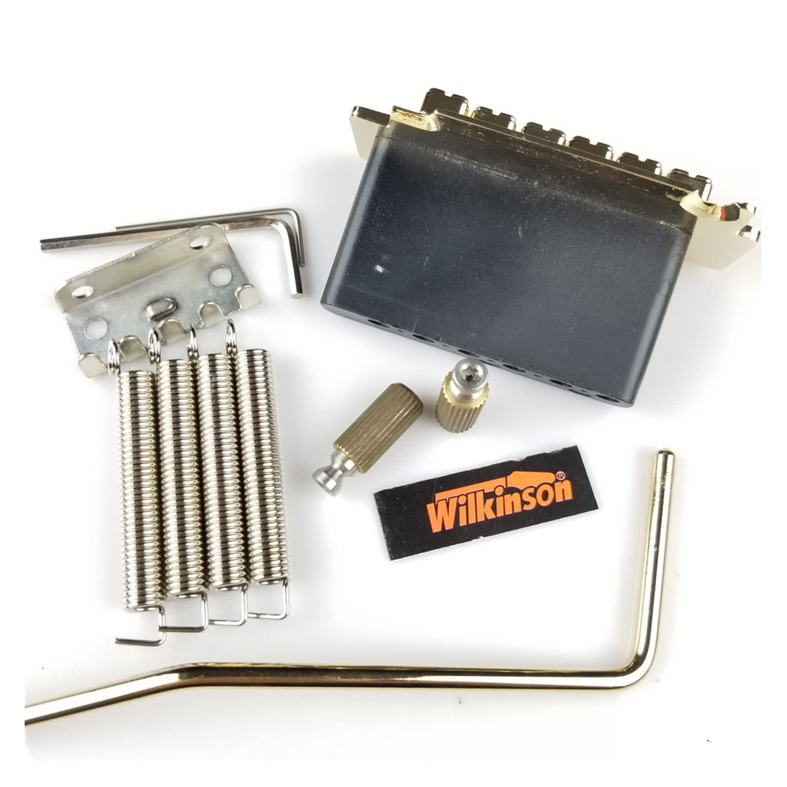 Parti di ricambio chitarra Guitar Electric Guitar Tremolo System Bridge Con Selle In Raso Corrispondente In Argento Cromato