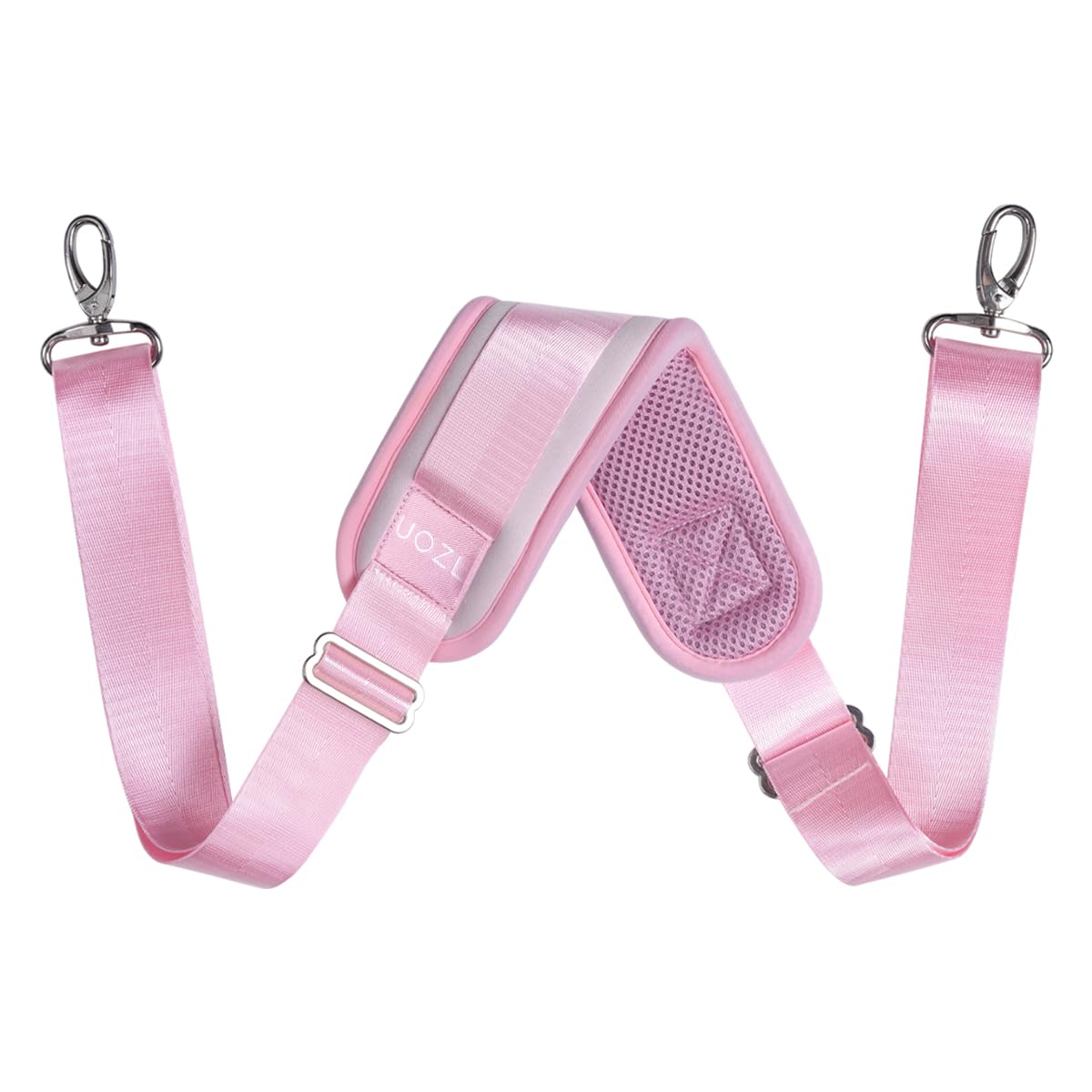 59 Inch Shoulder Straps, Soft with Ultra-Thick Fixed Shoulder Pad, Two Way Independently Adjustable Buckle Replacement Straps for Laptop Bag Messenger Bag Tool Bag Luggage,Pink