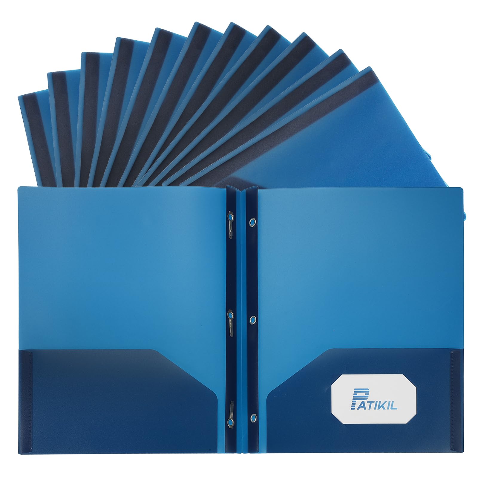 PATIKIL Pocket Folders with Prongs