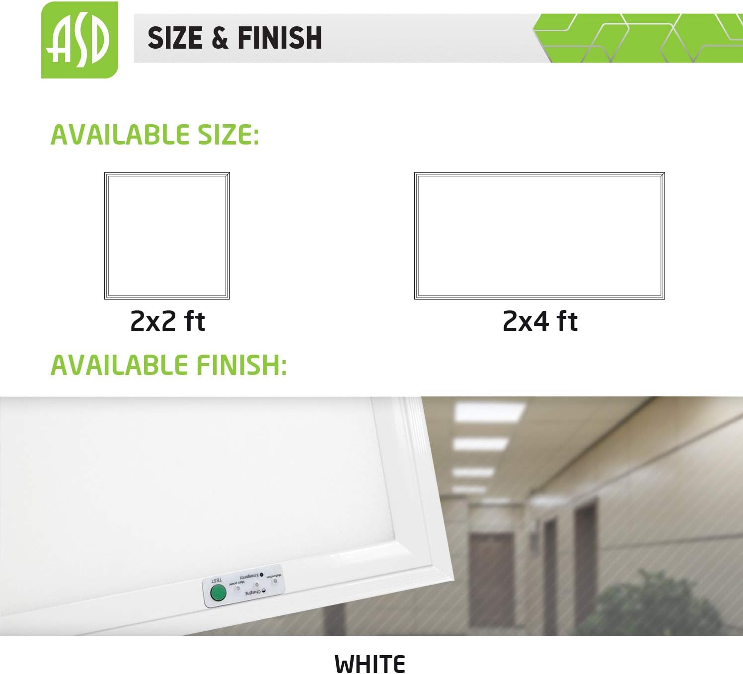 Bеѕt Dеаl Prоduсt ASD 2x2 LED Flat Panel Light 4000K (Bright White) with Emergency Battery 27W=70W Eq. 3085 Lm Dimmable Edge Lit Panel 120-277V Drop Ceiling Fixture Indoor Commercial cULus Listed DLC Certified, 2 Pack Amаzіng 🔥 ASD 2x2 LED Flat Panel Light 4000K (Bright White) with Emergency Battery 27W=70W Eq. 3085 Lm Dimmable Edge Lit Panel 120-277V Drop Ceiling Fixture Indoor Commercial cULus Listed DLC Certified, 2 Pack