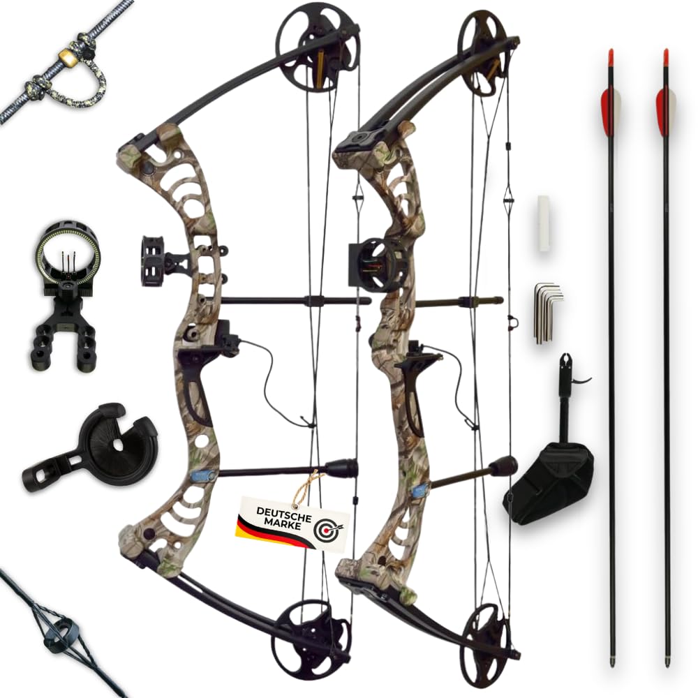STRONGBOW Compoundbogen Gecko, 30–55 lbs, Bogenschießen Jagd (camo) | Jagdbogen, Pfeil und Bogen Sportbogen für Erwachsene und Jugendliche, einstellbar
