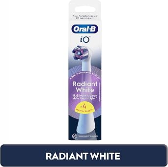 Oral-B iO Radiant White Beyaz Diş Fırçası Yedek Başlığı 4 Adet
