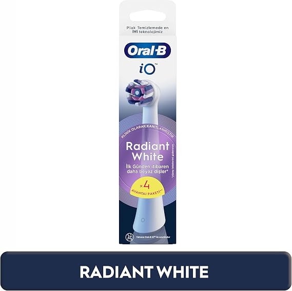 Oral-B iO Radiant White Beyaz Diş Fırçası Yedek Başlığı 4 Adet