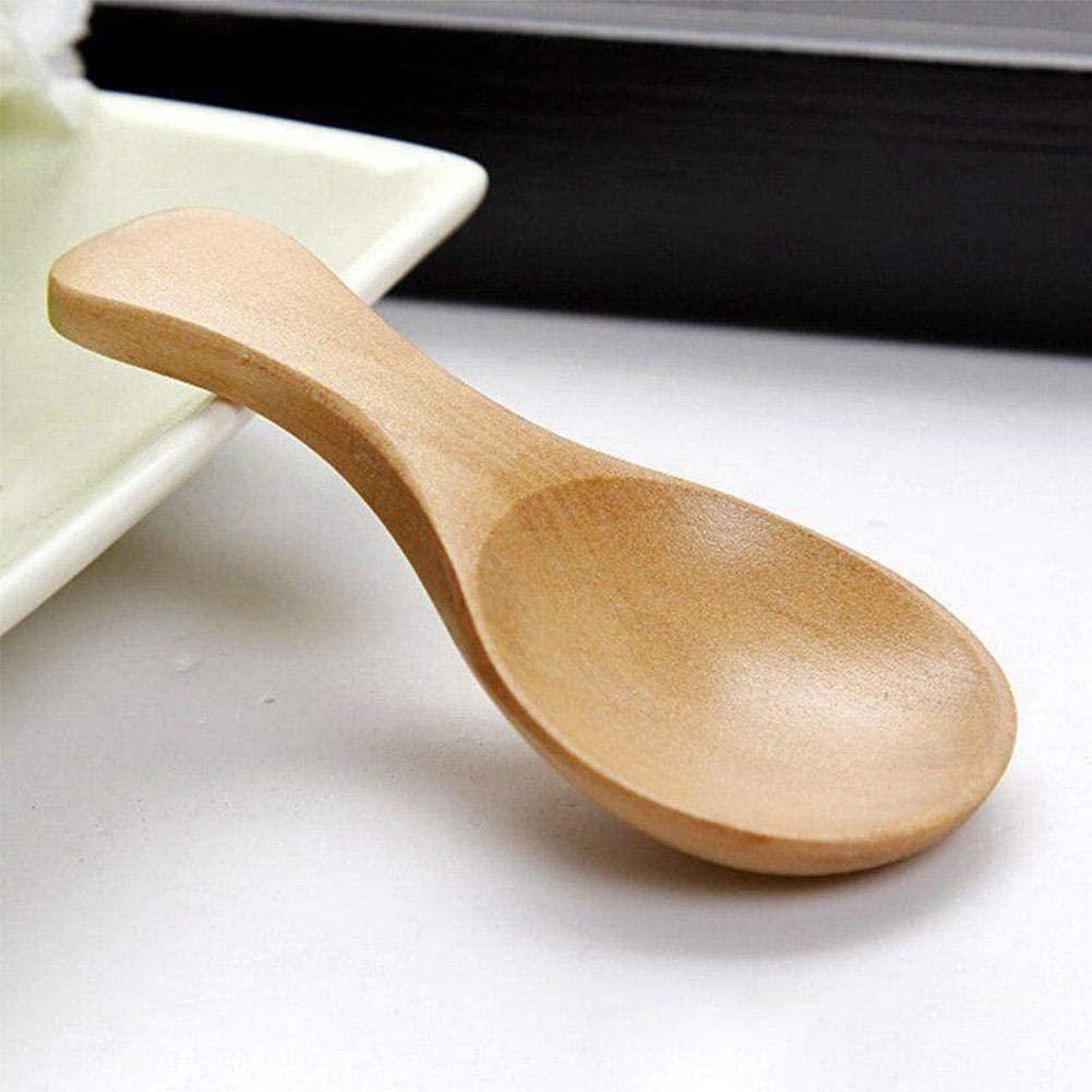 25 Pièces Mini Cuillères En Bois Pour Épices, Sel, Miel - Petites Cuillères à Service Naturelles 6,8 X 2,5 Cm