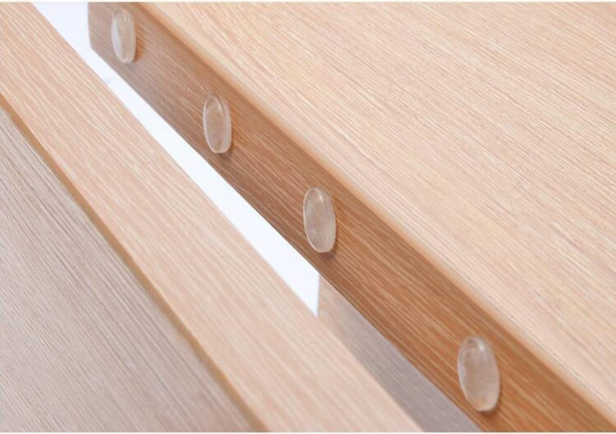 80 Pcs Rubber Bumper Pads, 8x1.8mm Self-Adhesive Mute Clear Adhesive Buffer Pads for Cabinet Door Table Drawer Toilet Lid