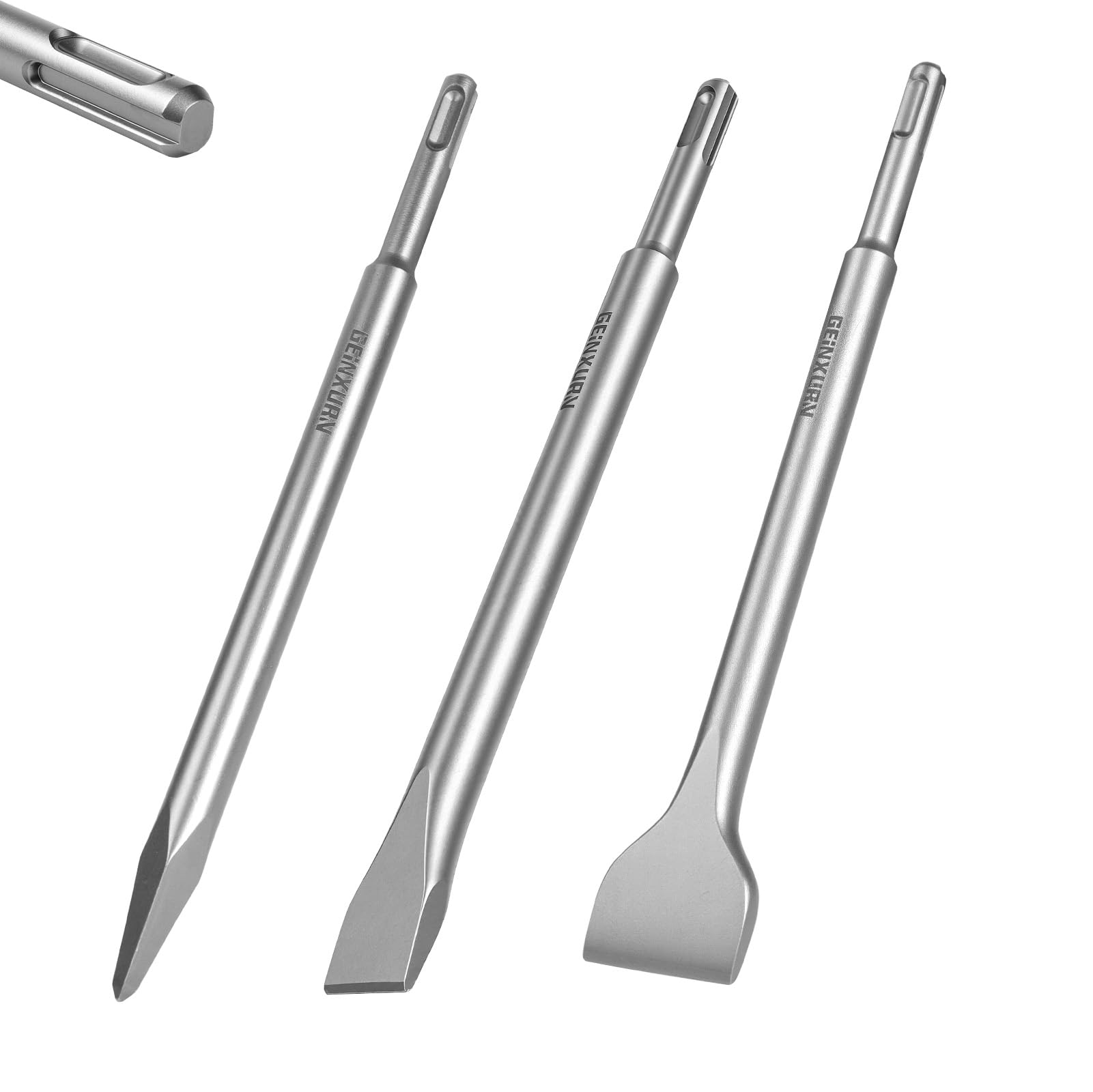 GEINXURN SDS Chisels - 3 Piece Set for Concrete -12 GEINXURN SDS Chisels - 3 Piece Set for Concrete -12