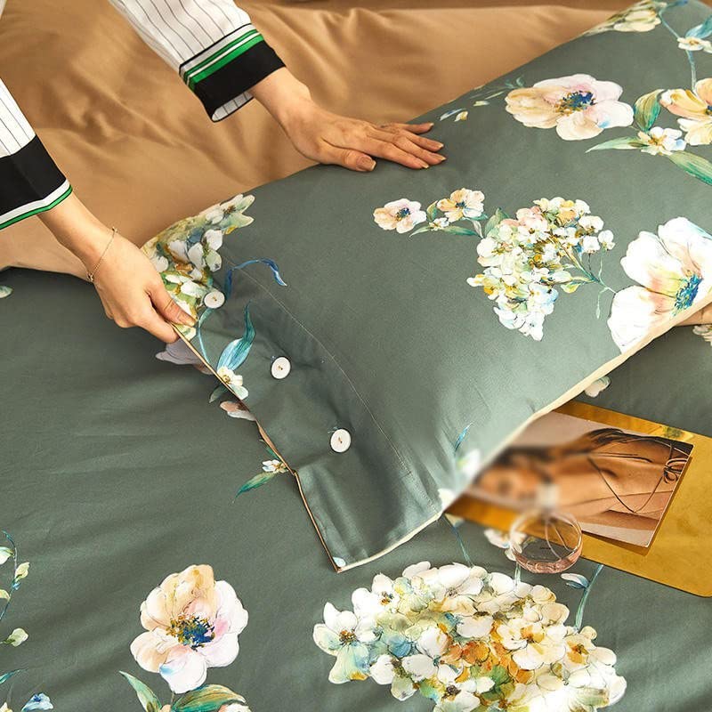 Amazon｜4 点 100% エジプト綿ソフトボタニカル花柄寝具セット 1