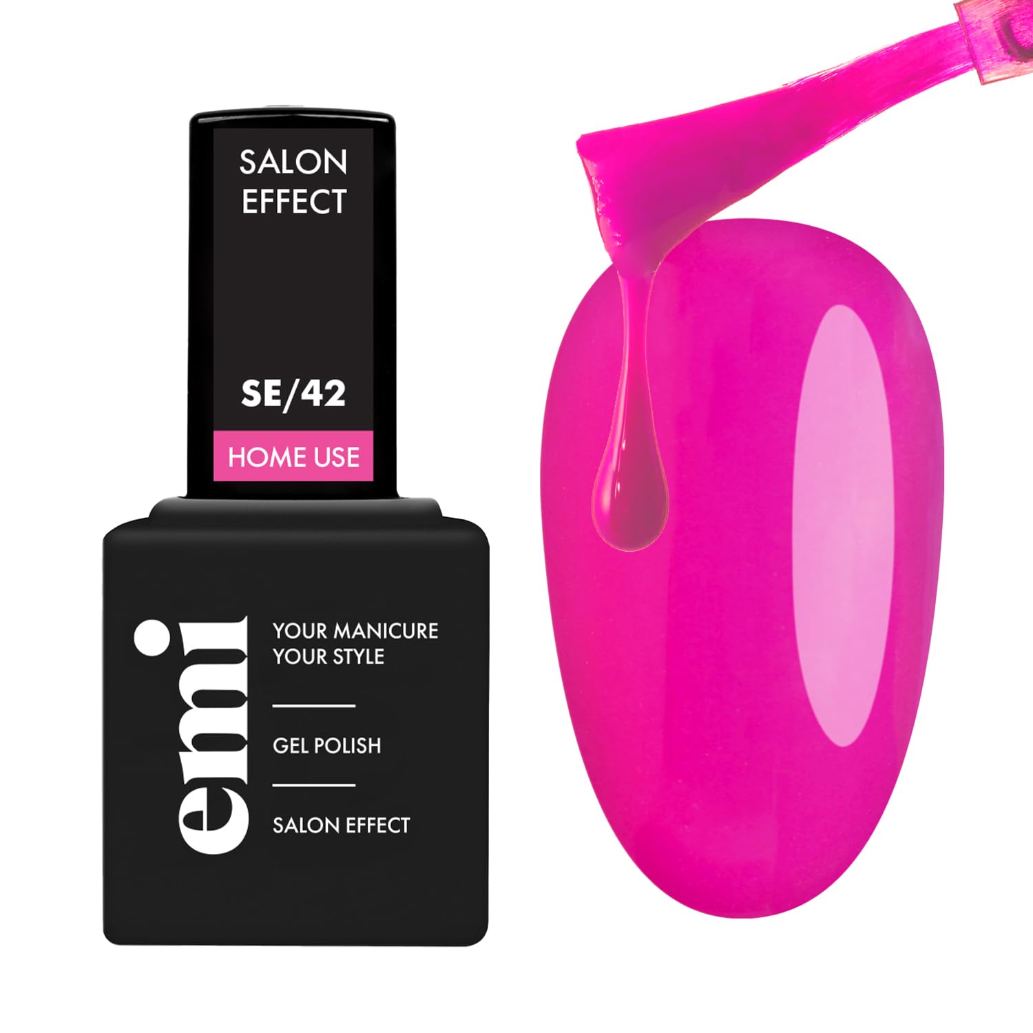 EMI Salon Effect Dazzling Magenta HEMA free gel polish long-lasting color home use UV/LED/CCFL lamp 9 ml
