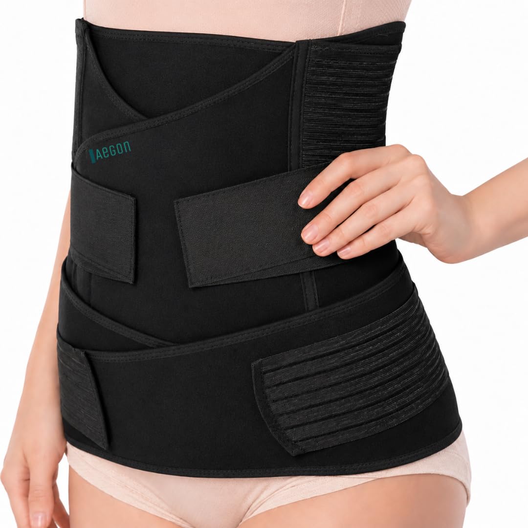 AEGON 3-in-1 Post Pregnancy Maternity Belt for Women | Postpartum Abdominal, Waist & Pelvic Support Belt | Adjustable Tummy Binder for C-Section Recovery, Back Support & Post Delivery Care (Universal Size)-image-23