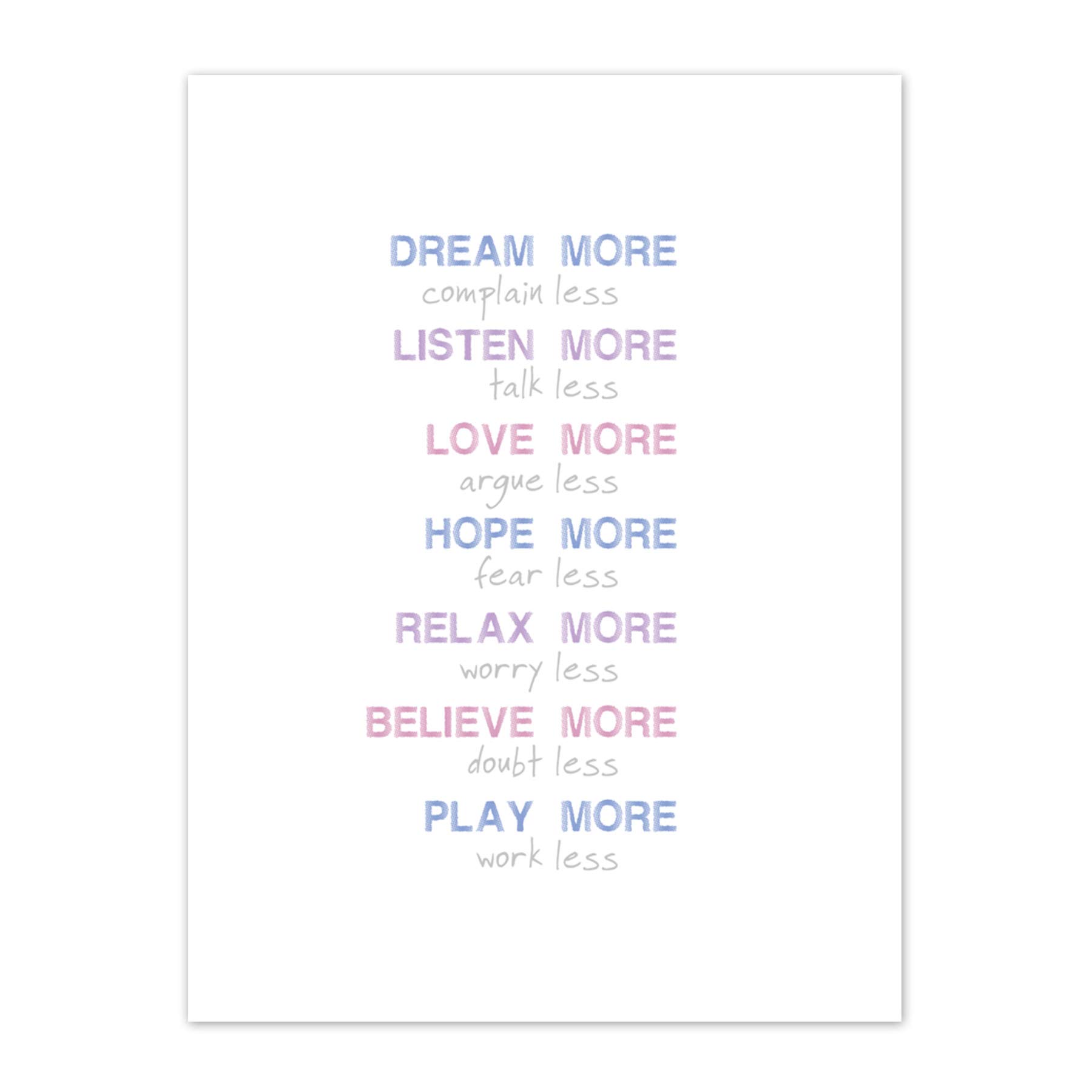 Dream More Complain Less Canvas Wall Art Print