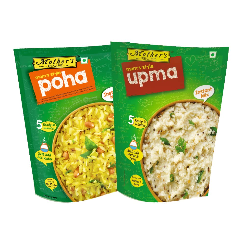 Mothers Recipe Combo of Instant Poha and Instant Upma Mix | Pack of 3 Each (B0C2TZB62H) Amazon Price History, Amazon Price Tracker
