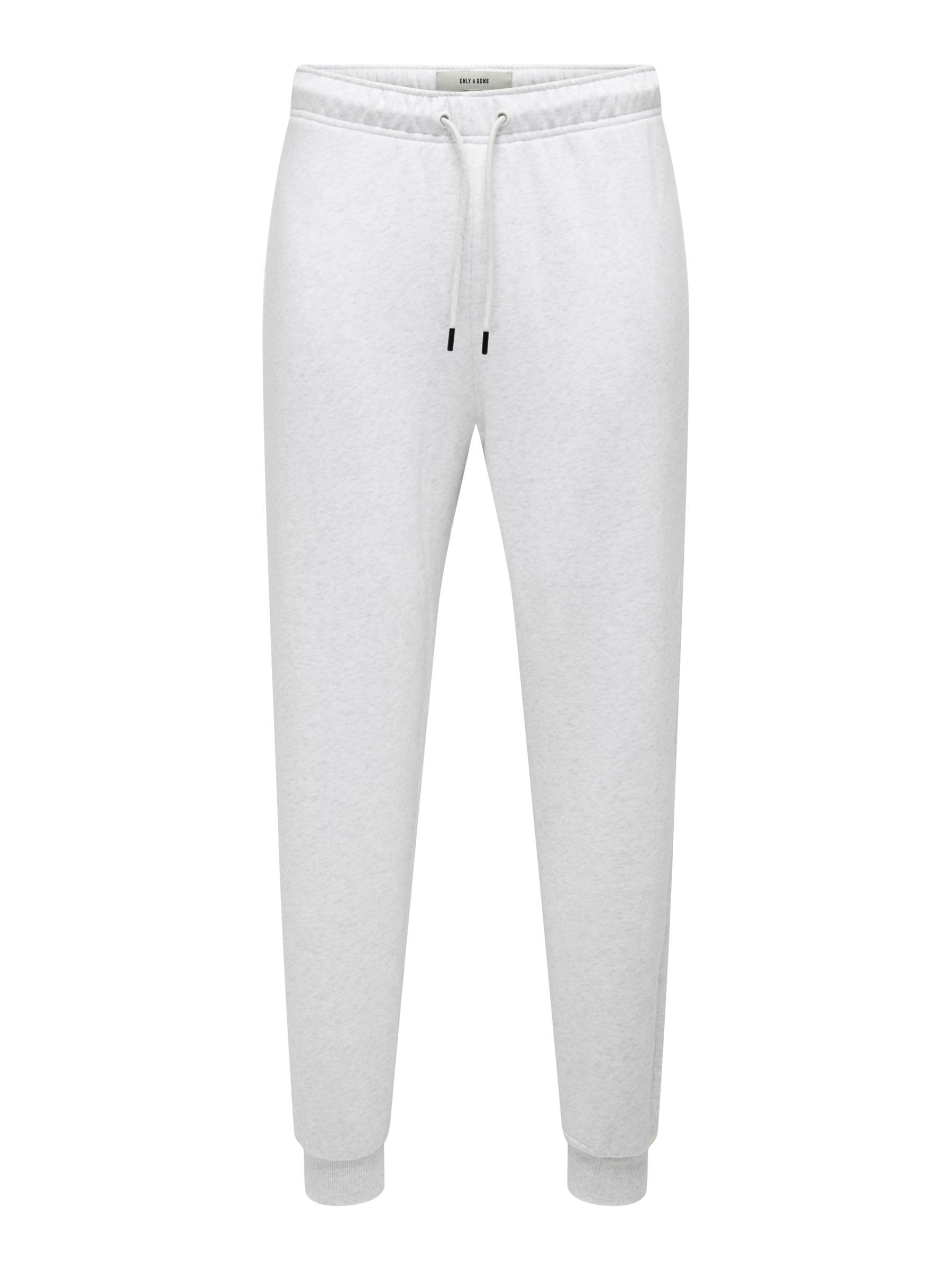 ONLY & SONS Onsceres Noos Sweat Pants, Super Light Grey Melange, M