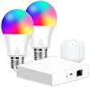 Zignito Smart ZIgbee Home Lighting & Security System Kit Compatible with Alexa & Google Assistant 4 Piece Kit E27 Bulbs