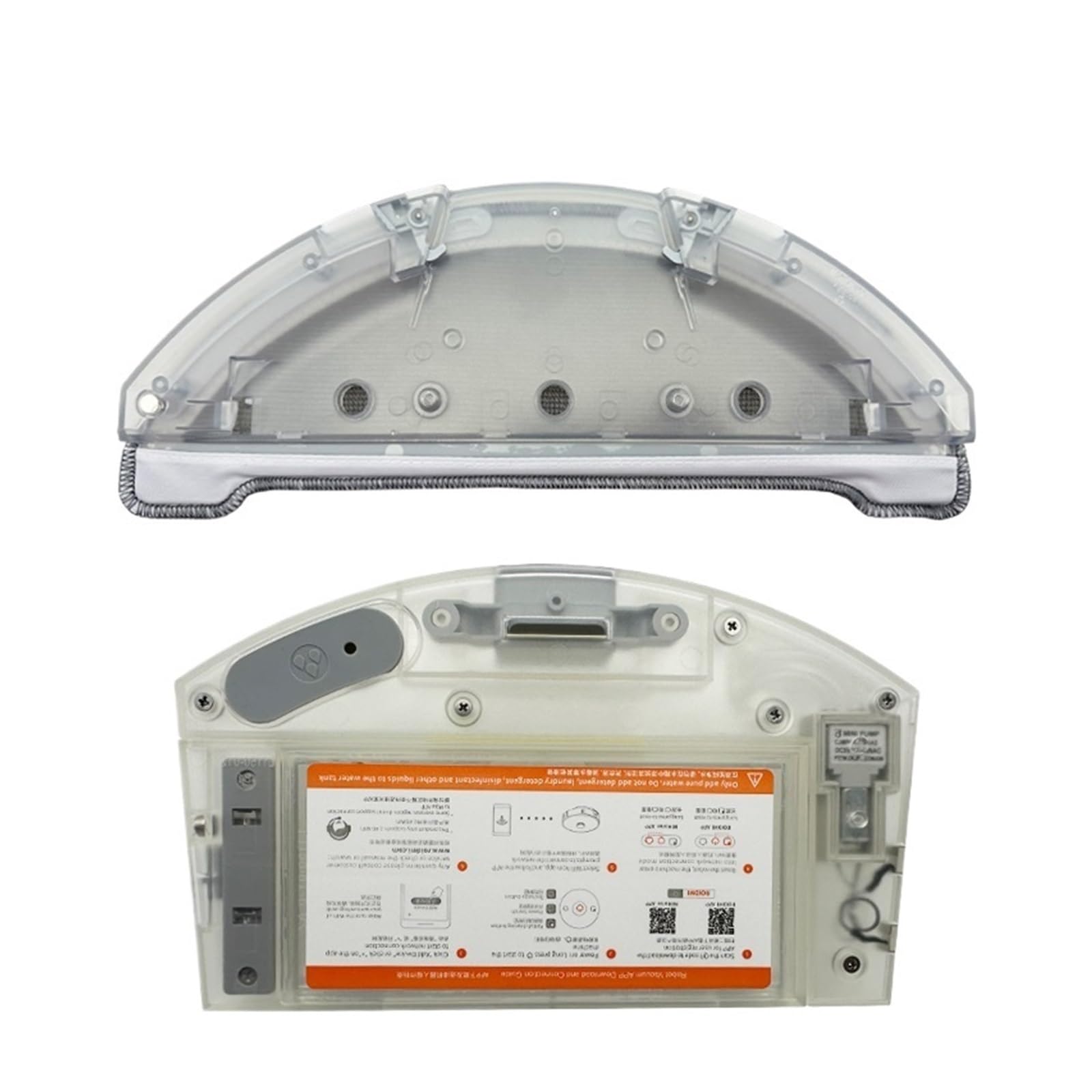 Compatible con xiaomi, Compatible con Roidmi,Eve Plus barredora robot limpiador módulo de fregona soporte de fregona accesorios for tanque de agua de polvo eléctrico(WATERTANK MOPBracket)