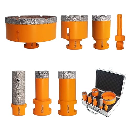 BeQell - Juego de brocas con núcleo de diamante, para azulejos de porcelana, cerámica, mármol, ladrillo, piedra de granito, 202535503.937 in+0.787