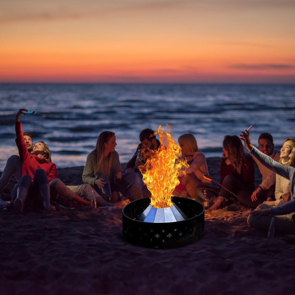 Tjernlund Logi Fire Pit Flame Enhancer for Show Stopping Smokeless Bonfires, 30 Inch