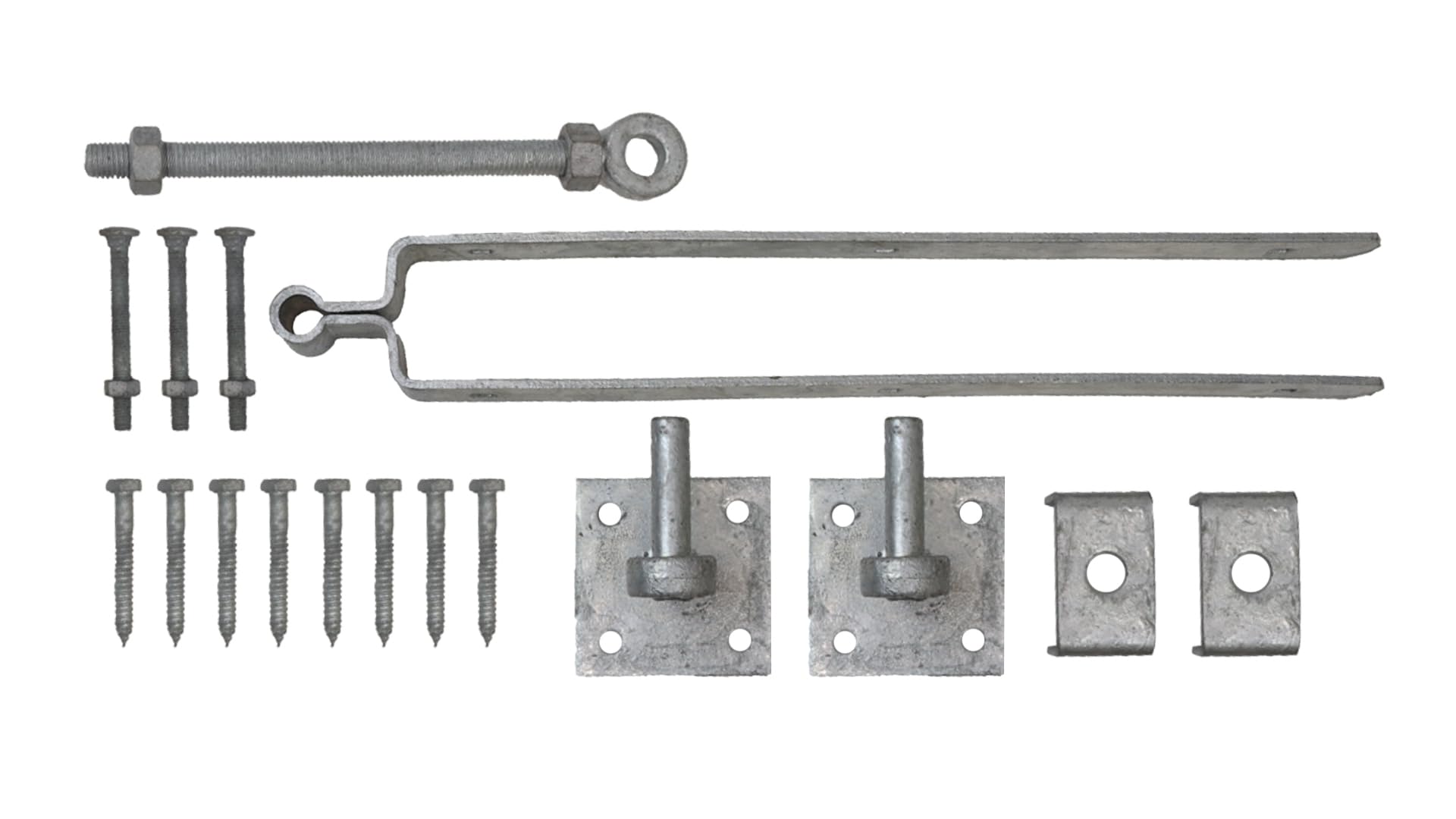Wovar Kit de quincaillerie pour Portail Anglais Galvanisé - Par Kit