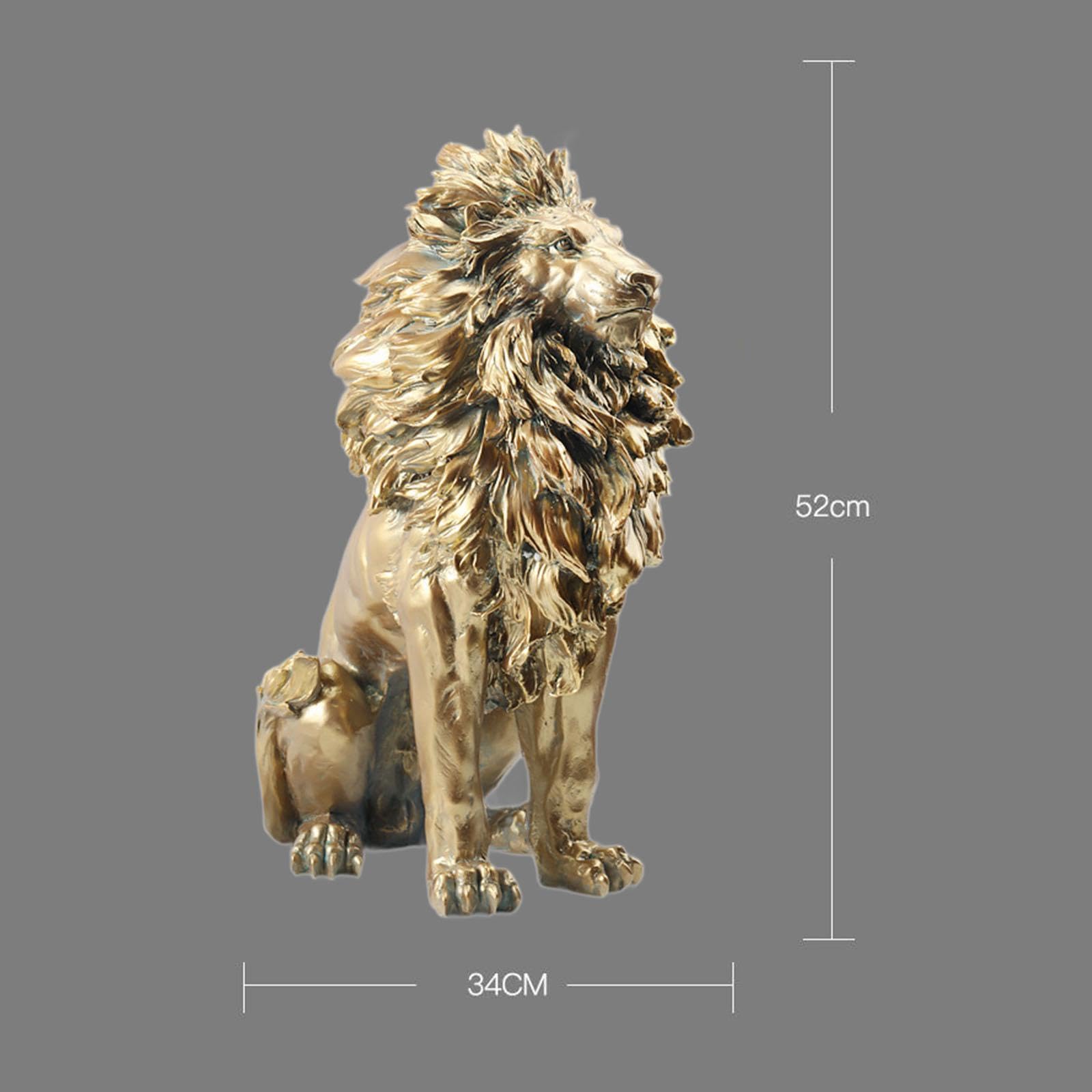 【ブロンズ像（ライオン）】インテリア　オブジェ　迫力、存在感　高品位 Amazon.co.jp: 『ライオン』ブロンズ像 銅像 獅子 フィギュア