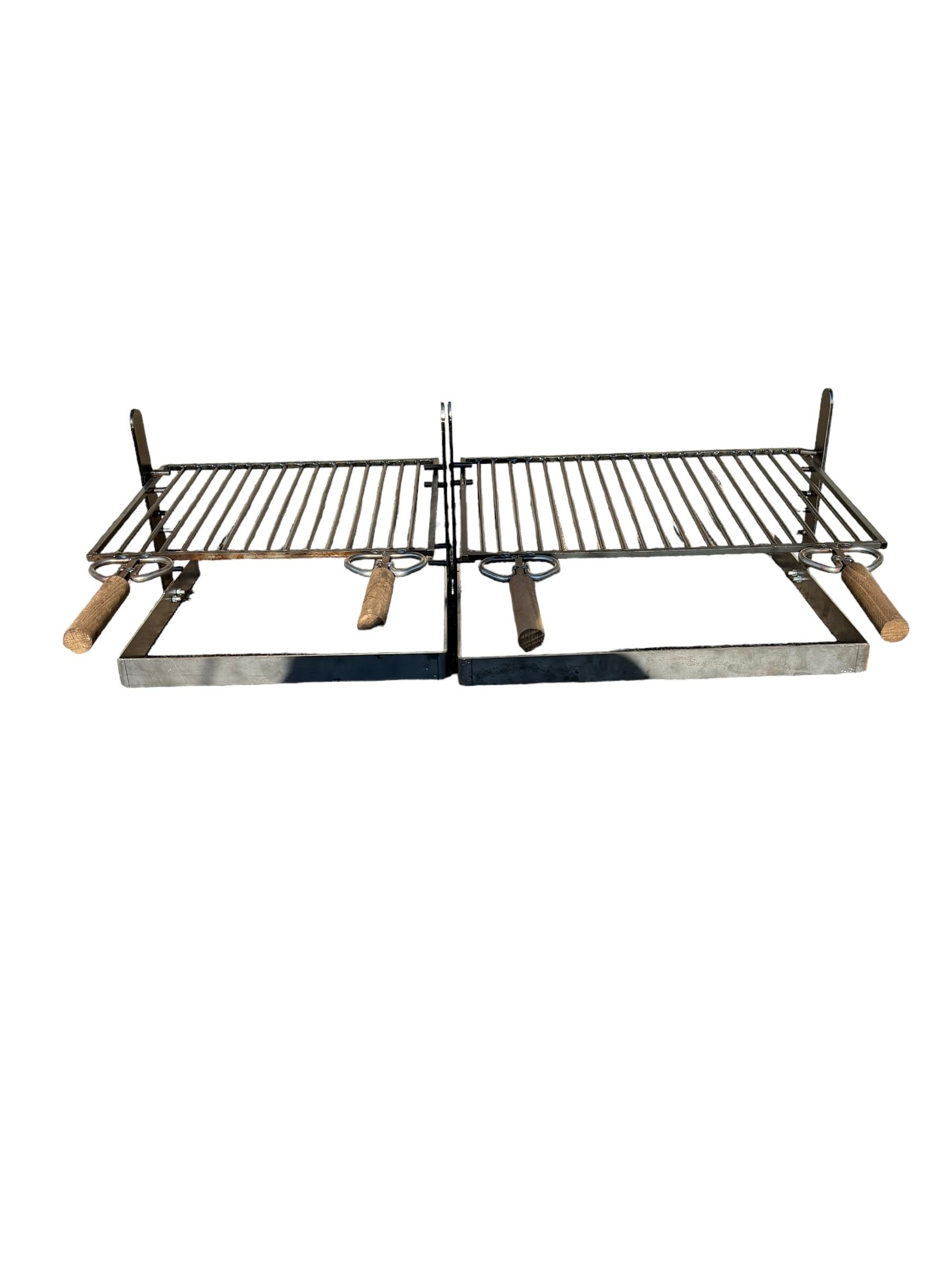 GRIGLIA BISTECCHIERA PER BARBECUE IN FERRO GRATICOLA PESANTE 100x40 CM REGOLABILE IN ALTEZZA
