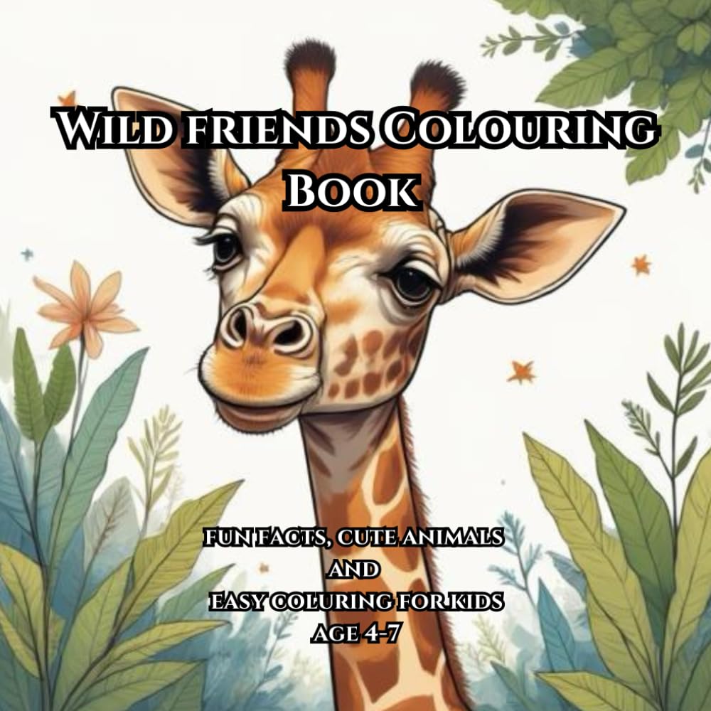 Wild Friends Colouring Book: Fun & Educational Colouring Pages for Kids Ages 3–7