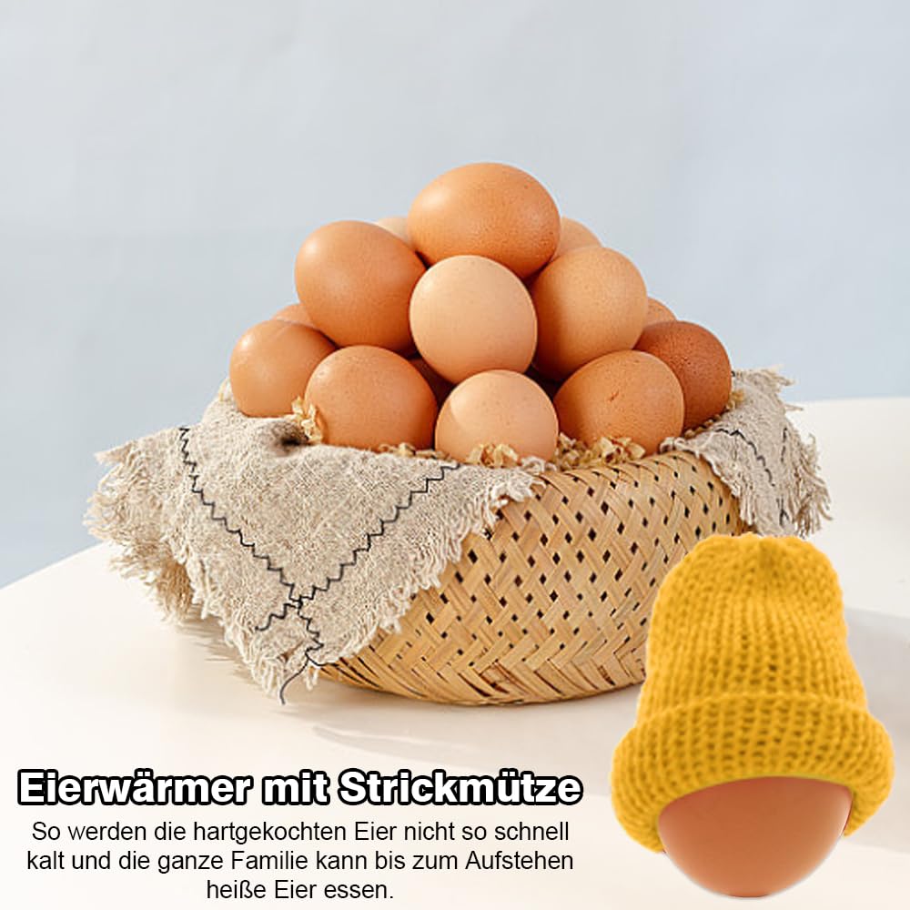 Taasmoog 6 Stück Set Eierwärmer-Strickmütze, Eierwärmer, Eiwärmer aus Strick witzige Frühstückstisch Deko Brunch Geschenk Ei Warmhalter Küche, Haushalt & Wohnen