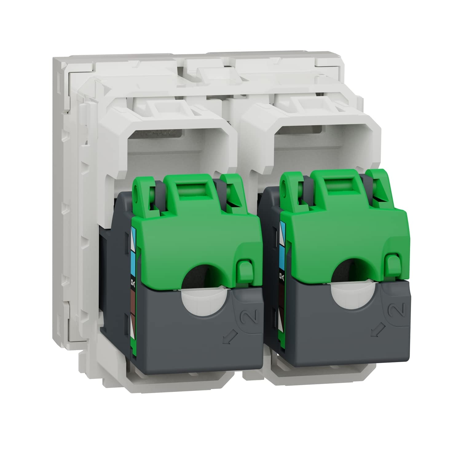 Schneider Electric NU342018 Toma Doble Rj45 Cat.6 Utp 2 Módulos Polar