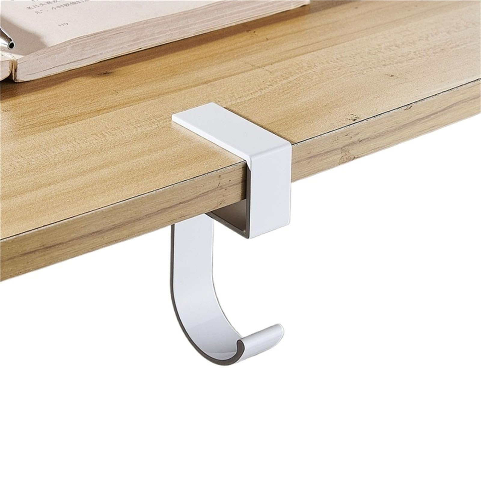 GHHZML Handbag Hooks for Tables Desk Bag Hanger Portable Office Edge Hook Desktop Backpack Side Handbag Rack(A White)