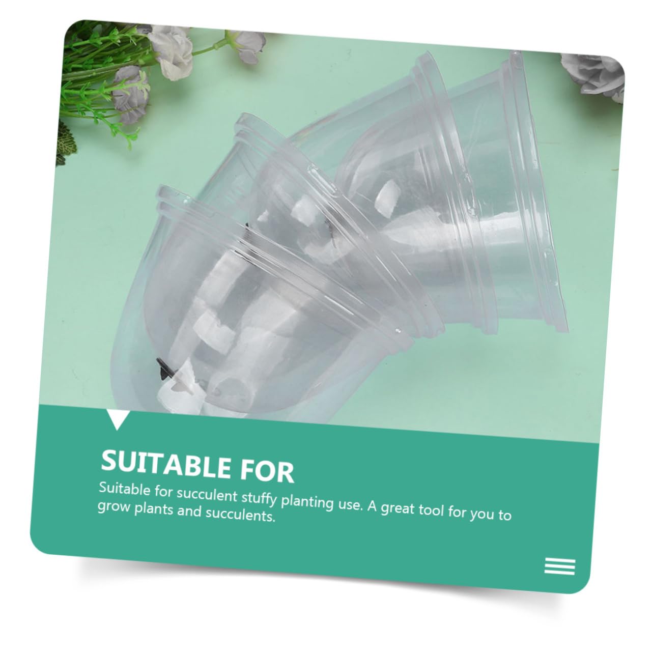 Toyvian 2 Ensembles Couverture D'étouffement des Plantes Petit Cloches De Jardin pour Plantes Cloche De Jardin Végétal Usine Depuis Plastique 8 Pièces * 2
