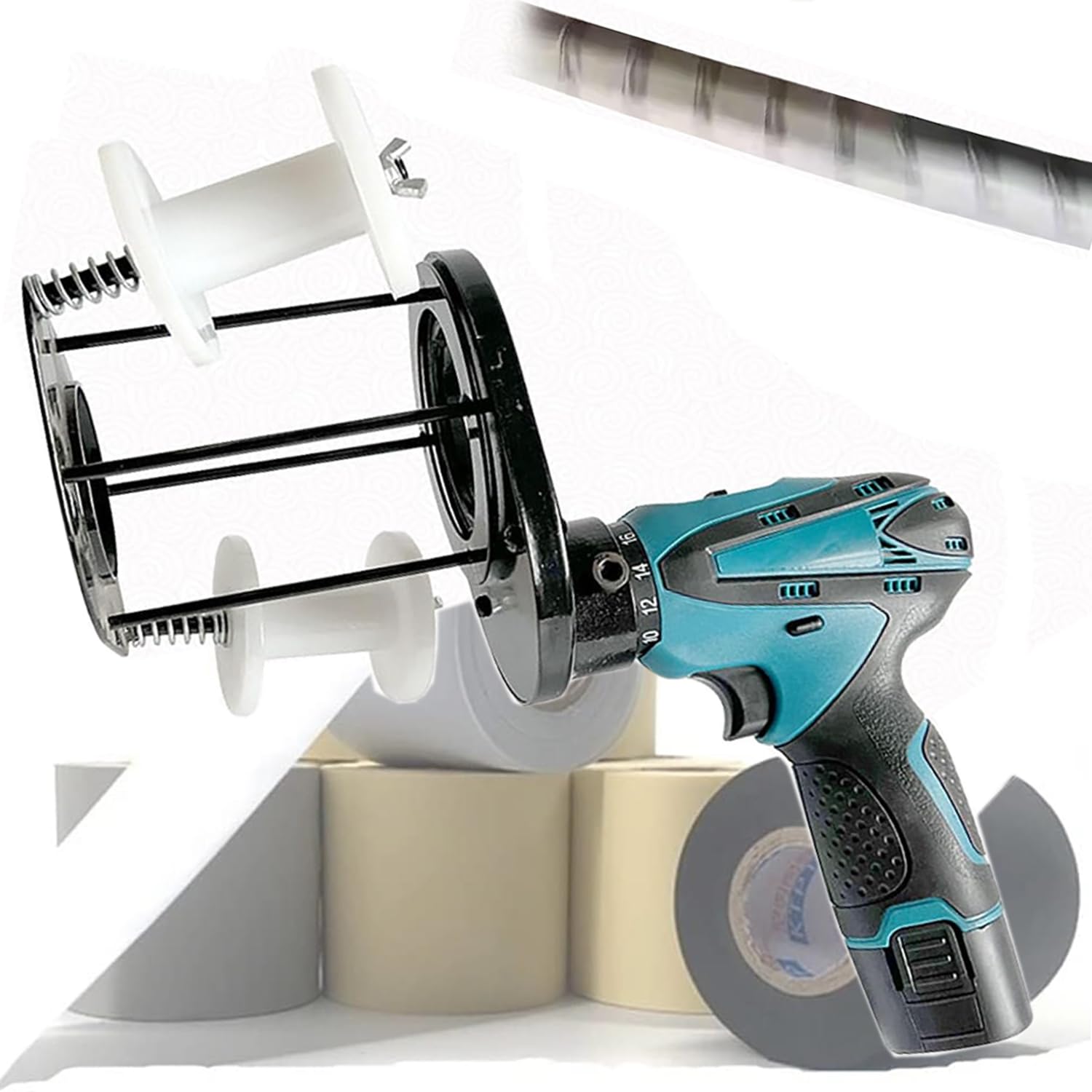 Máquina de embalaje de tuberías de aire acondicionado, envoltura de cinta eléctrica, velocidad ajustable, diámetro de agujero de 70 mm, equipo de cinta de tuberías de cobre para un aislamiento