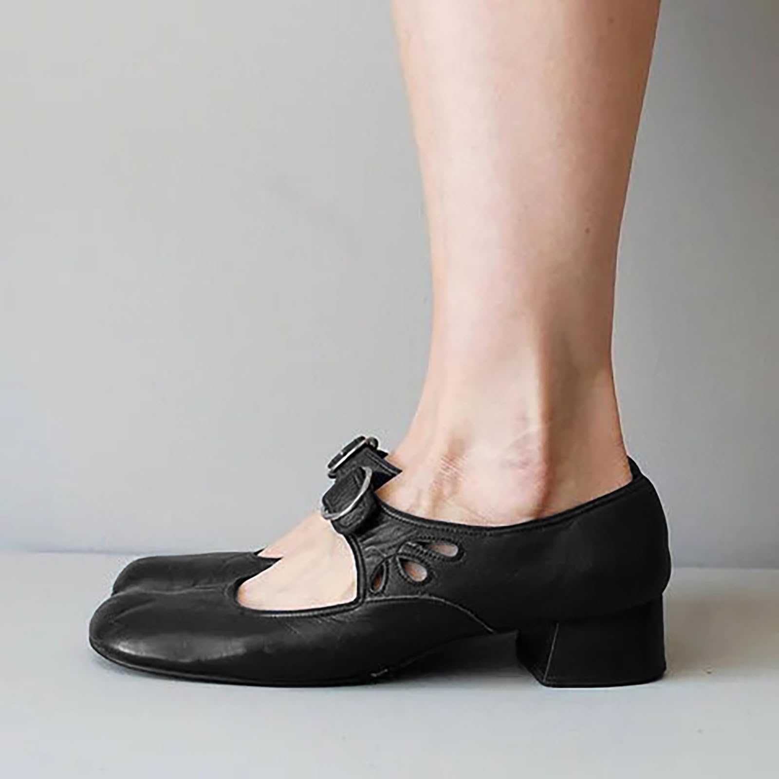 Generisch Buty do stroju ludowego, ślubne, do stroju bawarskiego, luźne, dla kobiet, oddychające, wygodne, na co dzień, lekkie buty trekkingowe z grubym obcasem