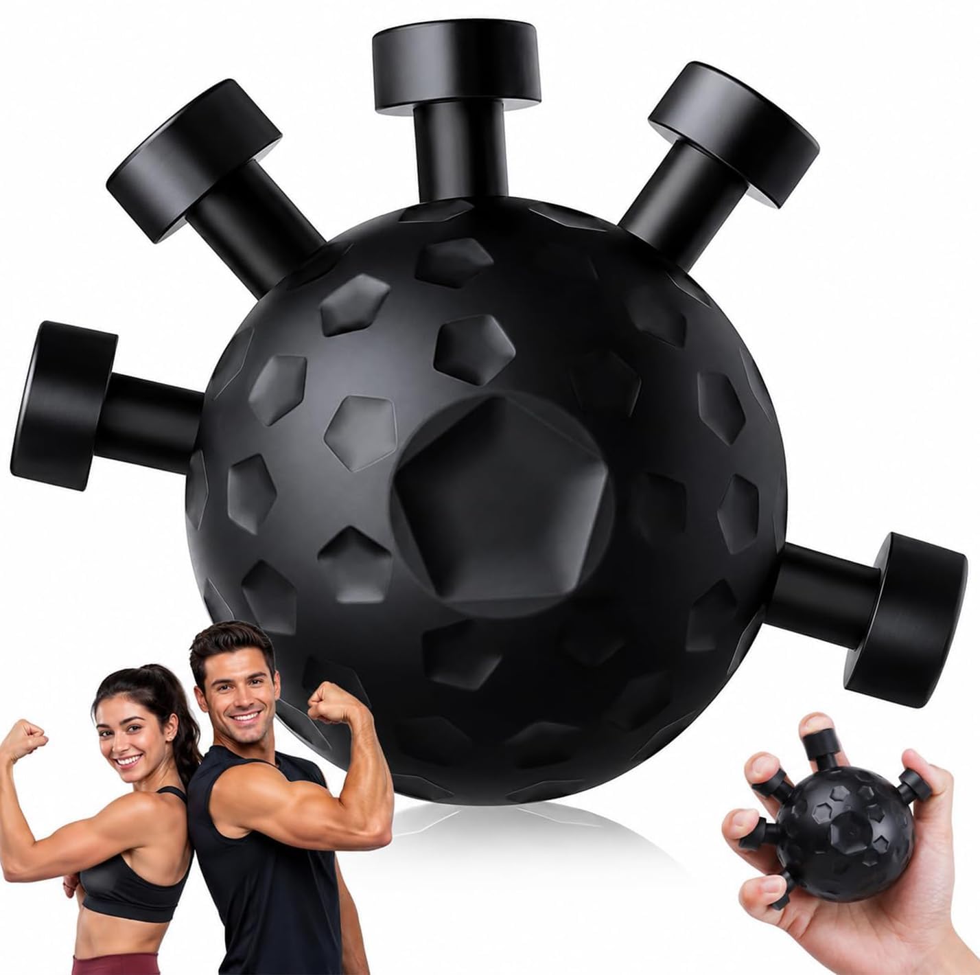Hand Grip Strengthener,Ultimate Finger Exerciser Strength Trainer Exercise Ball Hand Strengthener Hand Balls Workout Equipment for Men & Women (Finger Exerciser)-image-31