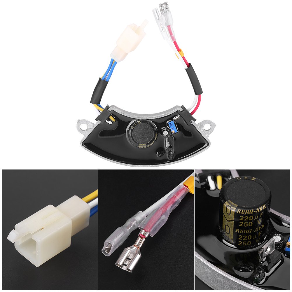 Akozon Regolatore di tensione AVR regolatore di tensione automatico a forma di AVR per generatore di benzina monofase 3.5KW-5KW