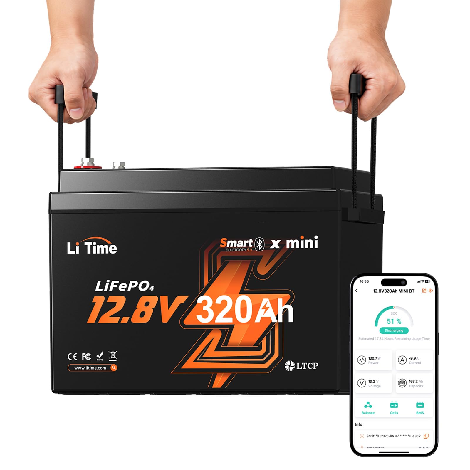 Litime 12V 320Ah Mini LiFePO4 Battery