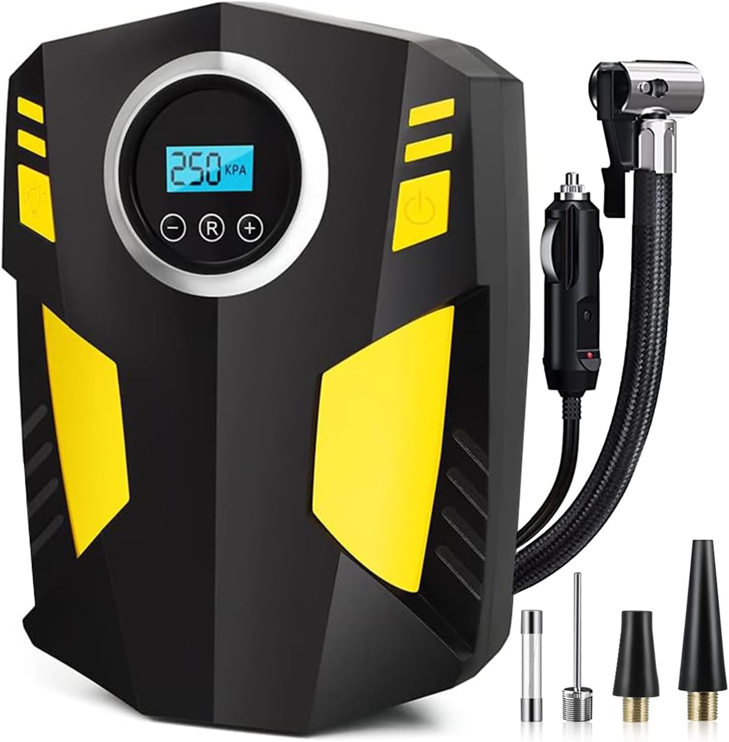 RAC HP223 12V Compact Inflator - Built-In Light - For Cars, Motorcycles ...
