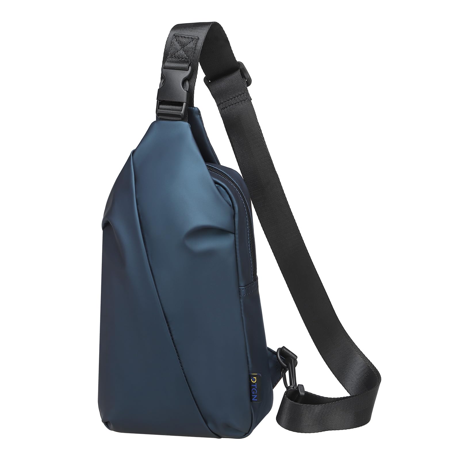 DTGN Small Sling Bag, Waterproof Nylon 7.9 Inch Crossbody Chest Bags Daypack Backpack with Anti-theft Pocket for Men Women (Dark Blue)