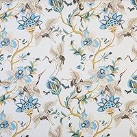 Kt KILOtela - Tela De Loneta Estampada Half Panamá - Decoración, Tapizar, Cortinas, Cojines - Retal De 100 Cm Largo X 280 Cm Ancho | Mystic, Mandalas - Azul, Multicolor ─ 1 Metro