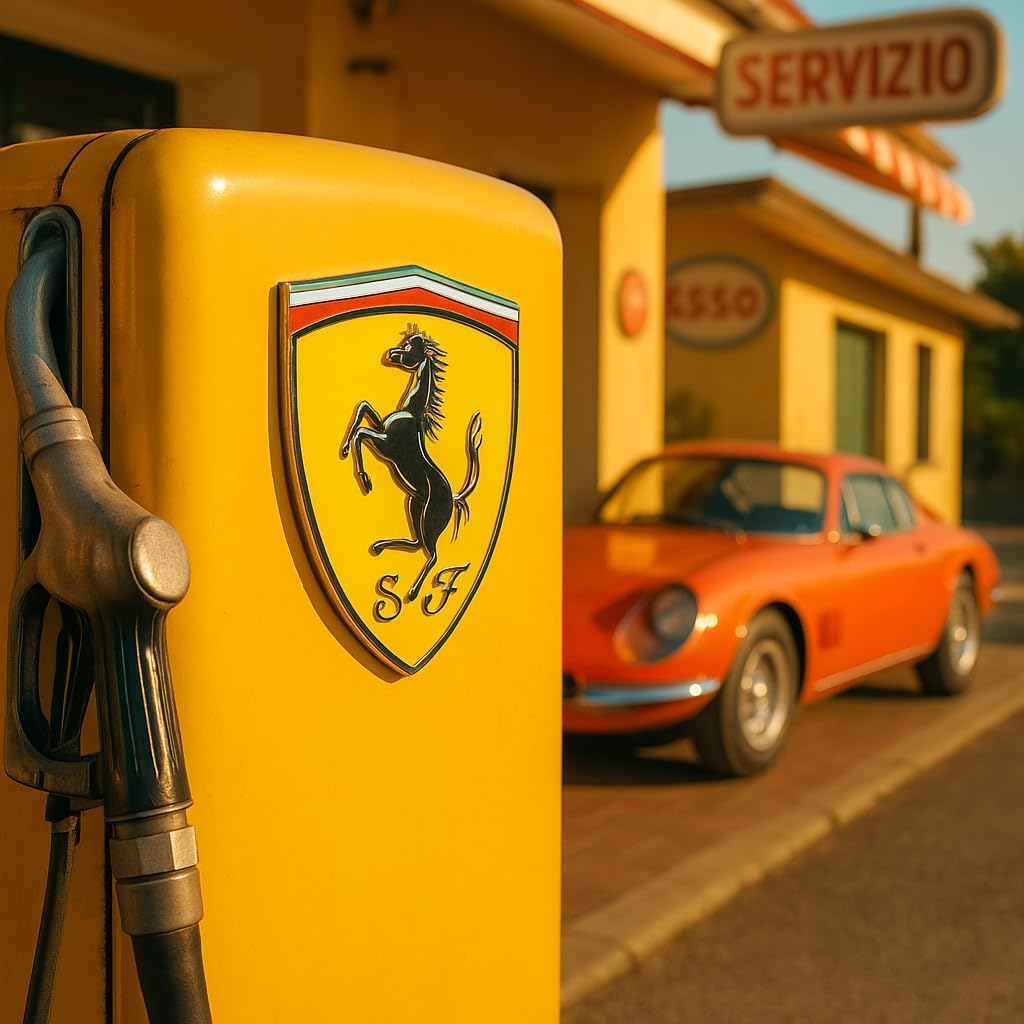 3D Emblem Sticker for Ferrari Fans – 3" x 2.5" Yellow and Chrome Resin Badge for Universal Application